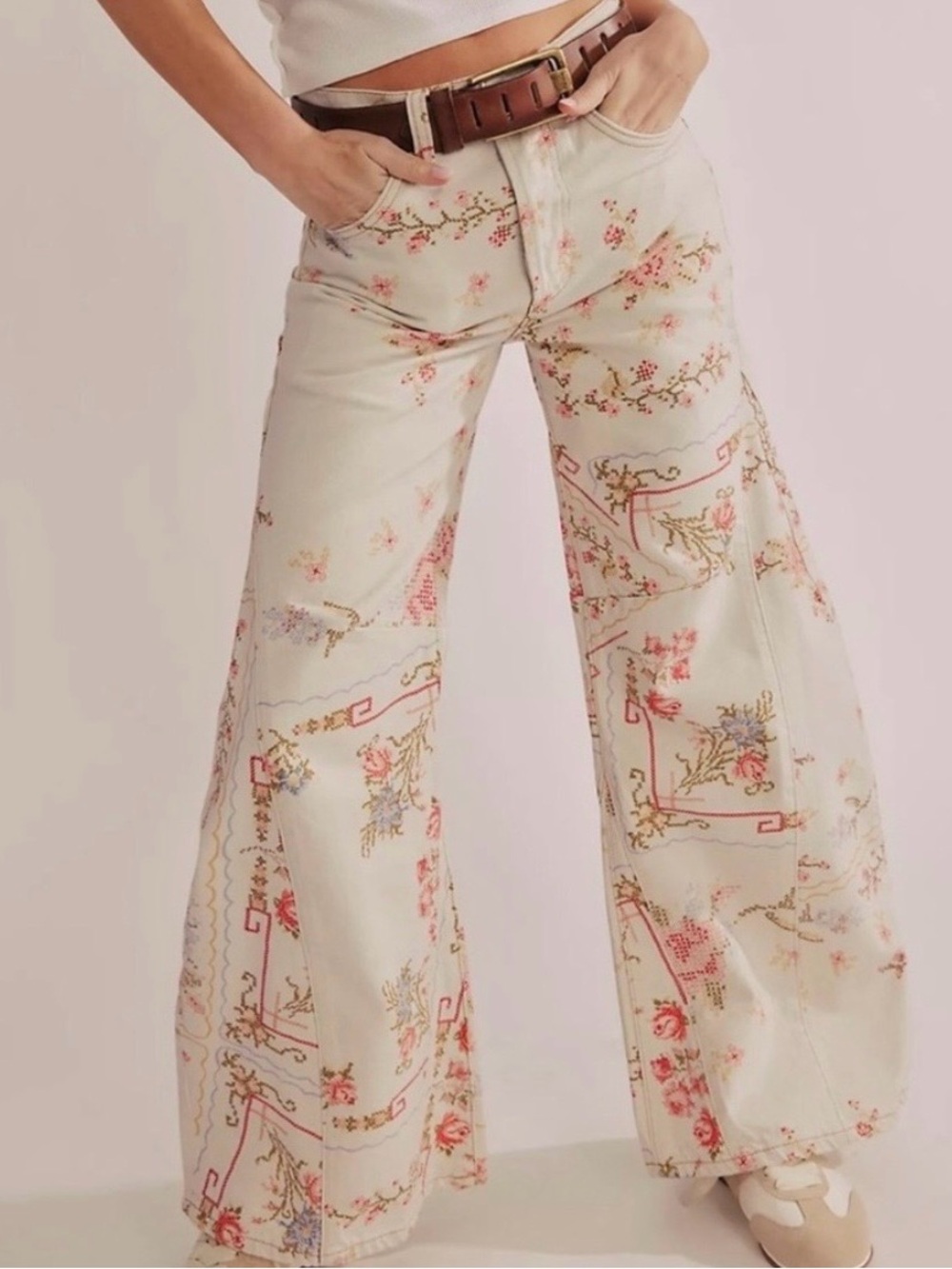 We The Free Eden Slouch Wide-Leg Denim Size 24 NWT